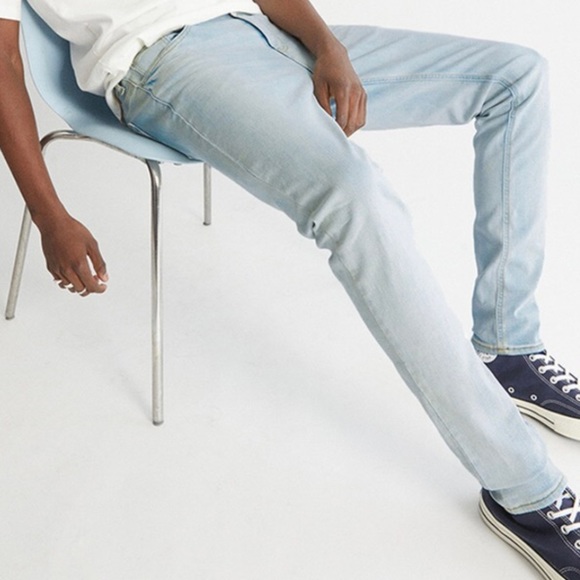 EUC PacSun Men's Stacked Skinny Light Wash Denim Jeans 28x30 - Picture 1 of 9